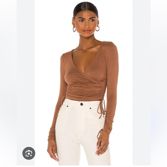 Lovers + Friends Tops - Revolve Lovers and Friends Dory Top in Brown